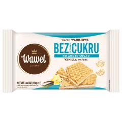 Wafle waniliowe bez dodatku cukru 110g