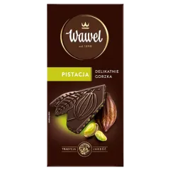 Czekolada Delikatnie Gorzka Premium 43% z kawałkami pistacji 90g