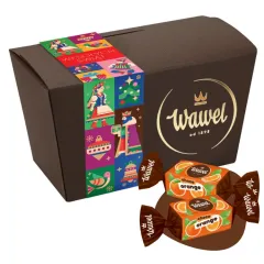 Świąteczny kartonik z Cukierkiem Choco Orange 400g