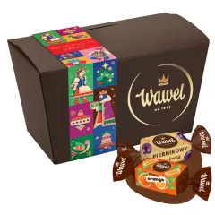 Świąteczny kartonik z Cukierkiem Choco Orange oraz Piernikowym 200g