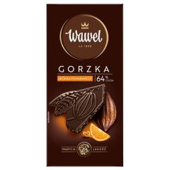 Czekolada Gorzka Premium 64% ze skórką pomarańczy 90g