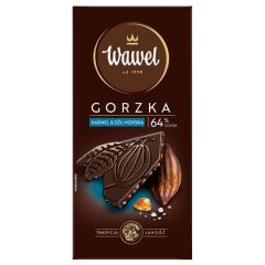 Czekolada Gorzka Premium 64% karmel i sól morska 90g