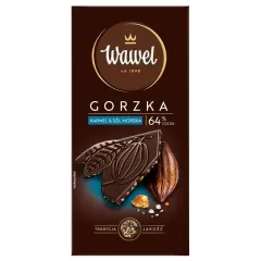 Czekolada Gorzka Premium 64% karmel i sól morska 90g