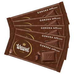 Czekolada Gorzka 64% 90g - 5 sztuk