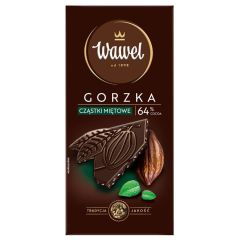 Czekolada Gorzka Premium 64% z cząstkami miętowymi 90g