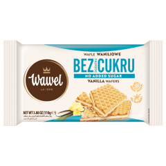 Wafle waniliowe bez dodatku cukru 110g