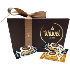 Kuferek brązowy z krówkami 300g