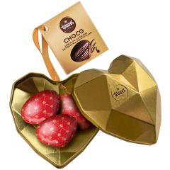 Bombonierka serce z czekoladkami Choco 55g złota