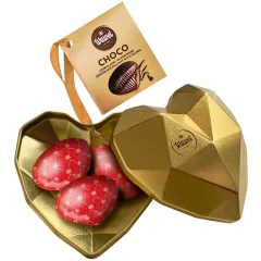 Bombonierka serce z czekoladkami Choco 55g złota
