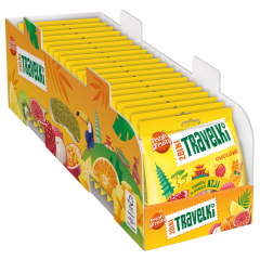 Karton Żelki Travelki smaki Azji Fresh&Fruity 80g (20szt)