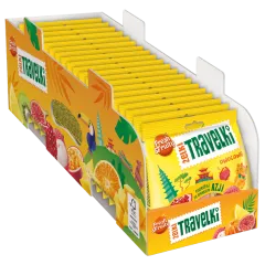 Karton Żelki Travelki smaki Azji Fresh&Fruity 80g (20szt)
