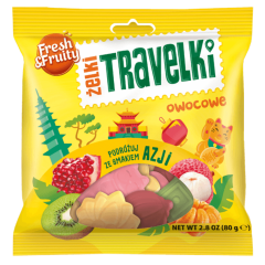 Żelki Travelki smaki Azji Fresh&Fruity 80g