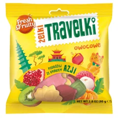 Żelki Travelki smaki Azji Fresh&Fruity 80g