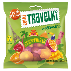 Żelki Travelki wegańskie smaki świata Fresh&Fruity 80g