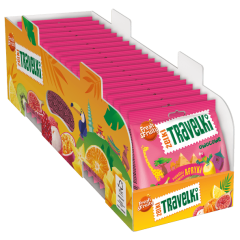 Karton Żelki Travelki smaki Afryki Fresh&Fruity 80g (20 szt)