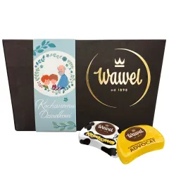 Kuferek z czekoladkami o smaku Advocat i Krówkowe na Dzień Dziadka 900g