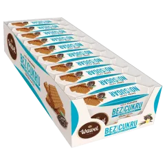 Karton Wafle kakaowe Bez dodatku cukru 110g (10 szt)