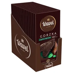 Karton Czekolada Gorzka Premium 64% z cząstkami miętowymi 90g (16 sztuk)