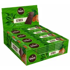 Karton MINIczekolada Stres Gorzka 64% z yerba mate i witaminami 20g (32 szt)