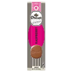 Pastylki czekoladowe mleczne z cząstkami malinowymi Droste 80g